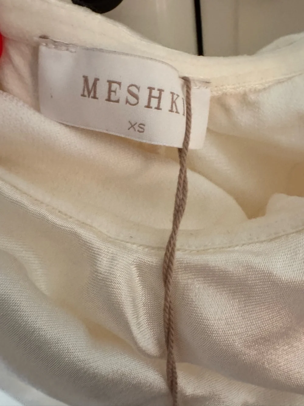 Meshki Giselle Off Shoulder Cowl Neck Maxi Dress - White